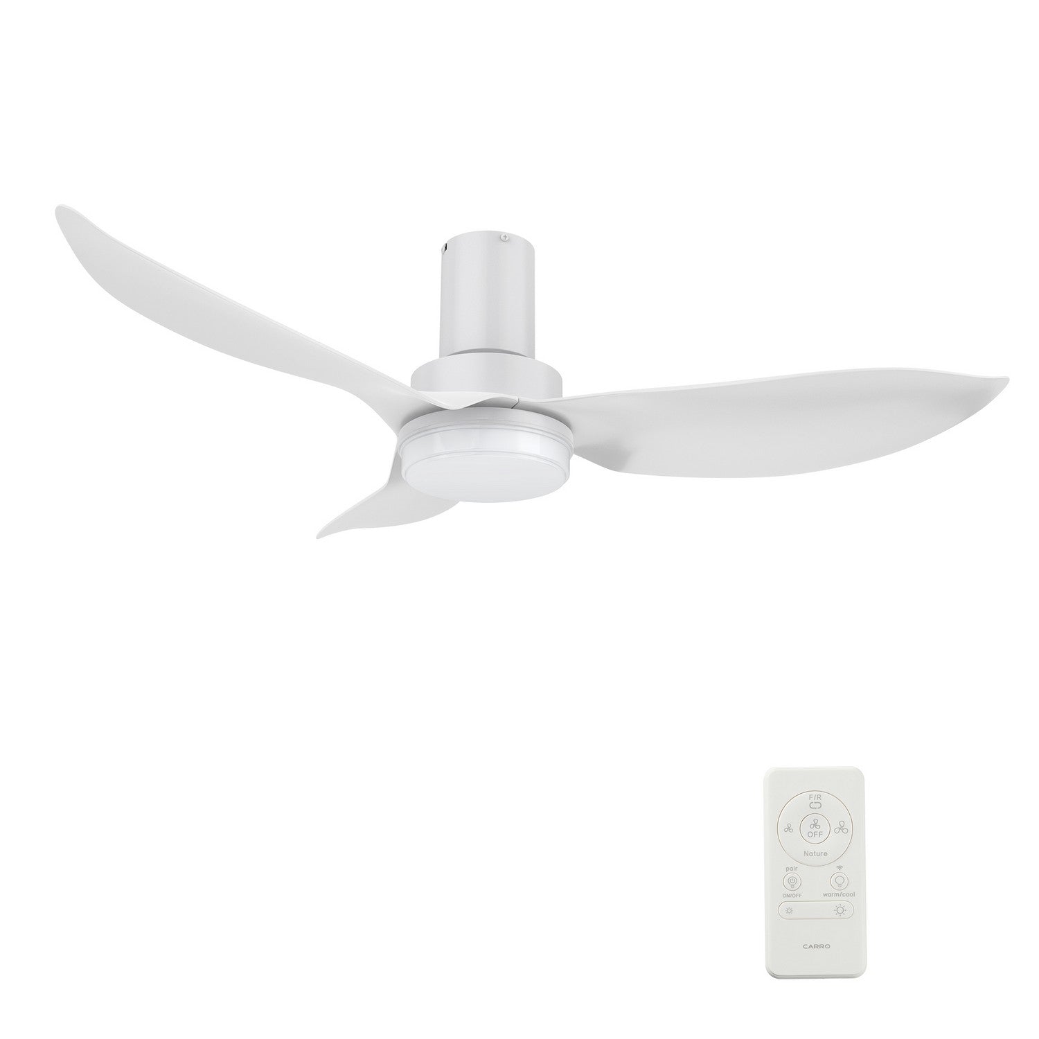 Carro - VS453V2-L12-W1-1-FM - 45"Smart Ceiling Fan - Ryna - White