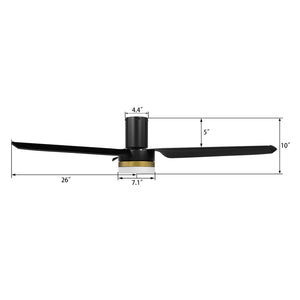 Carro - VS523N-L12-B2-1-FM - 52"Smart Ceiling Fan - Boise - Black