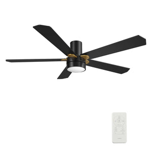 Carro - VS525E2-L11-B2-1G-FM - 52"Smart Ceiling Fan - Tampa - Black