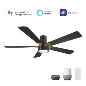 Carro - VS525B5-L11-B2-1G-FM - 52"Smart Ceiling Fan - Wichita - Black