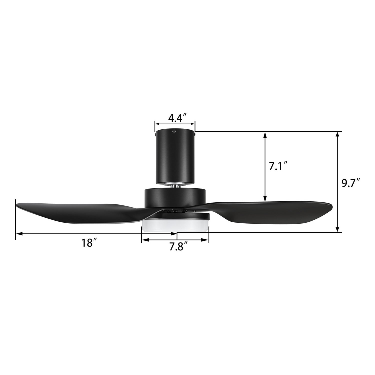 Carro - YDC363V2-L12-B2-1-FM - 36" Ceiling Fan - Bude - Black