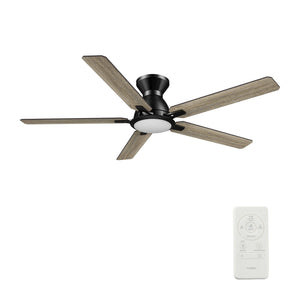 Carro - YDC525J-L12-BG-1-FM - 52" Ceiling Fan - Bristol - Black