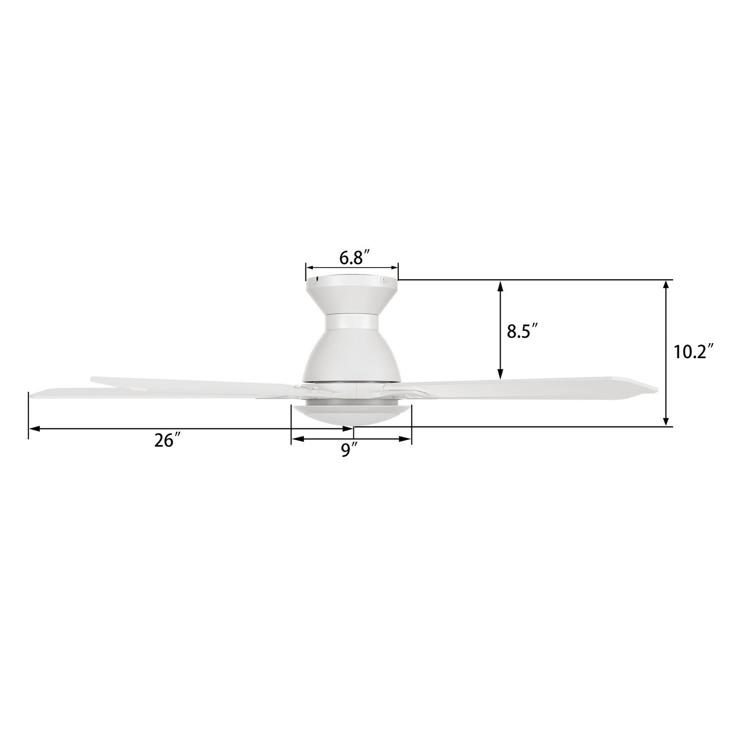 Carro - YDC525J-L12-W1-1-FM - 52" Ceiling Fan - Bristol - White