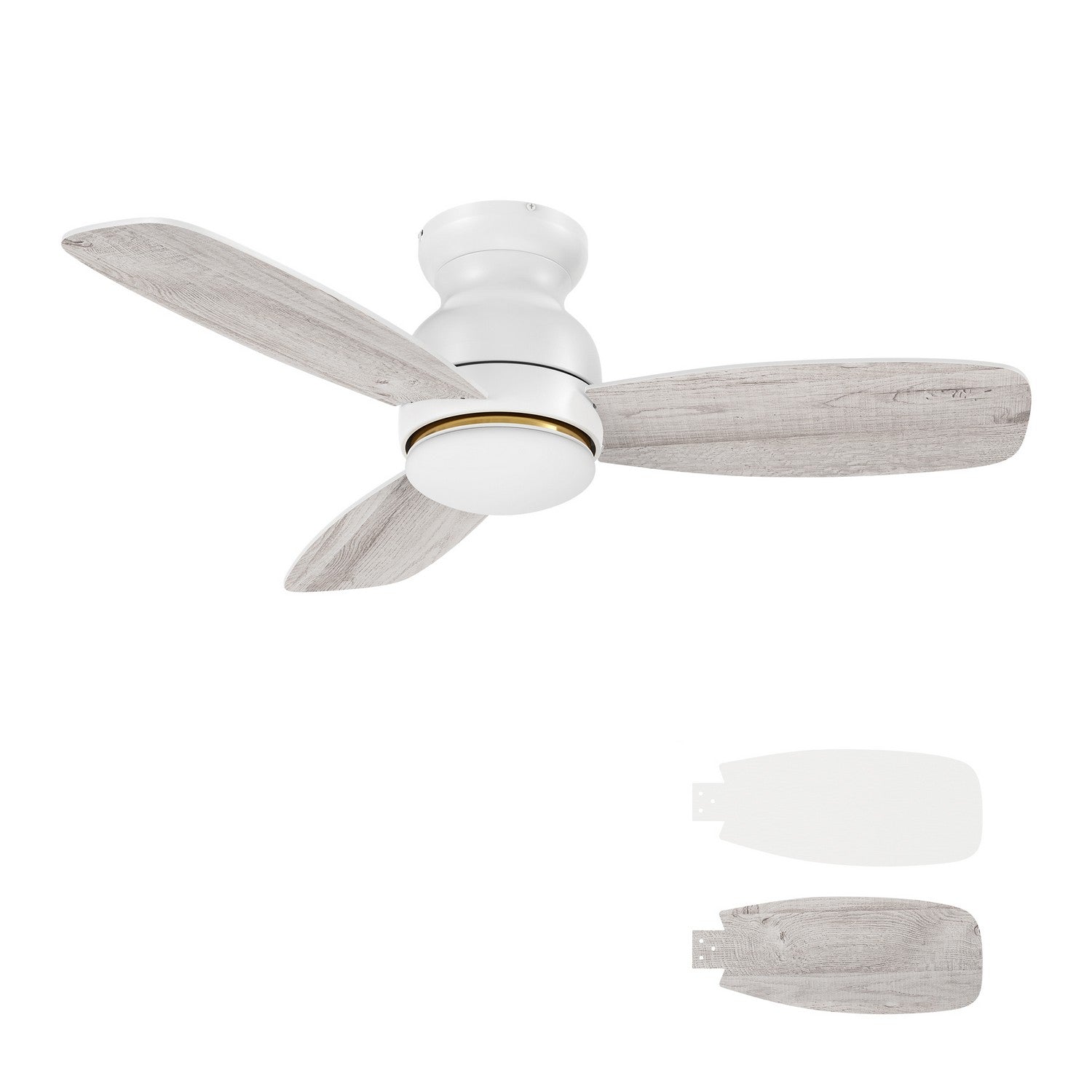 Carro - YDC443Q-L12-WP-1-FM - 44" Ceiling Fan - Honiton - White