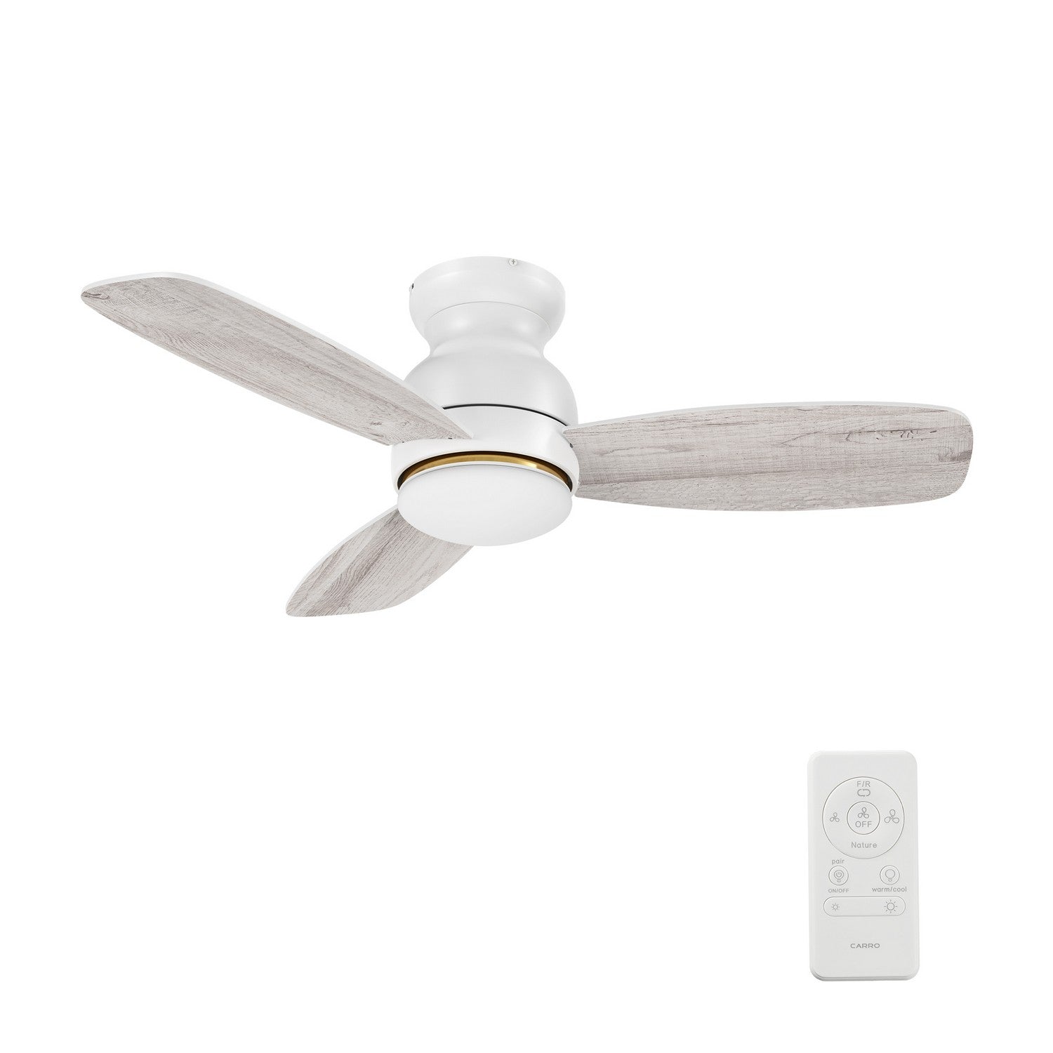 Carro - YDC443Q-L12-WP-1-FM - 44" Ceiling Fan - Honiton - White