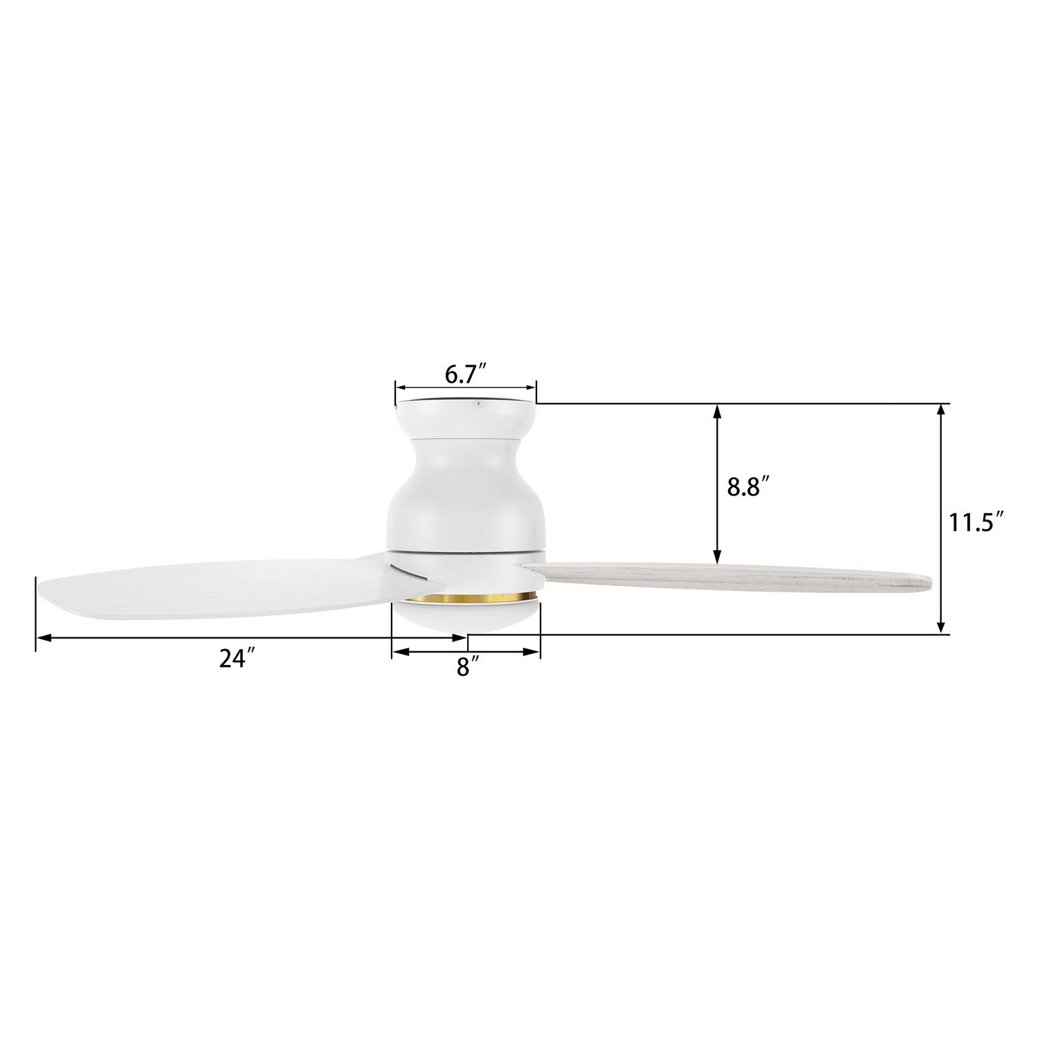 Carro - YDC483Q-L12-WP-1-FM - 48" Ceiling Fan - Honiton - White