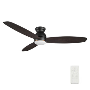 Carro - YDC603Q-L12-BG-1-FM - 60" Ceiling Fan - Honiton - Black