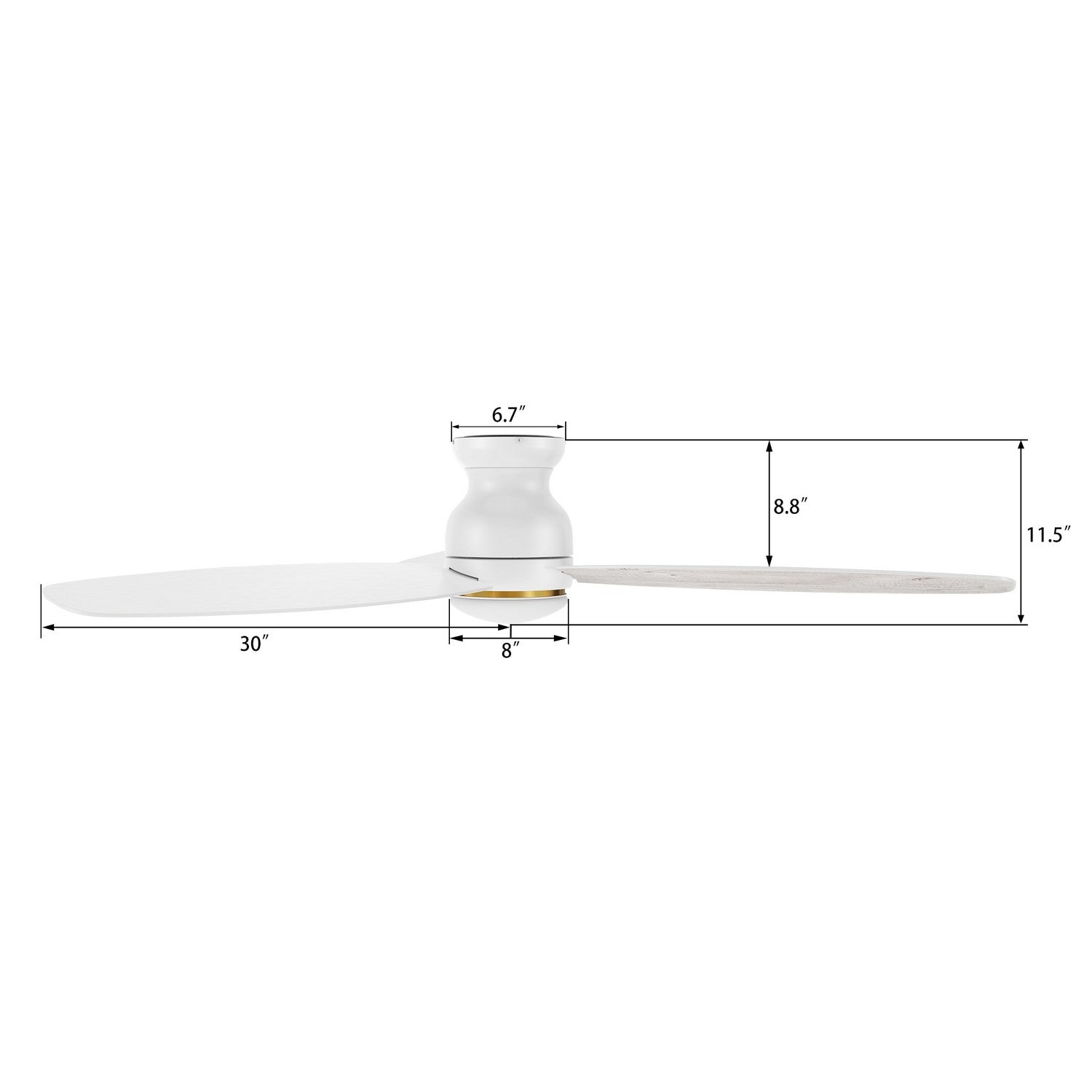 Carro - YDC603Q-L12-WP-1-FM - 60" Ceiling Fan - Honiton - White