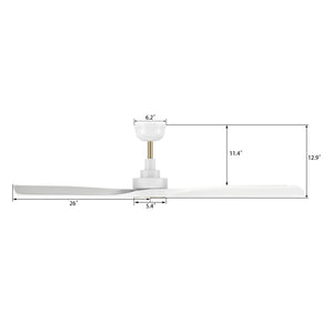 Carro - VC523A-N10-W1-1A - 52"Ceiling Fan - Karsyn - White