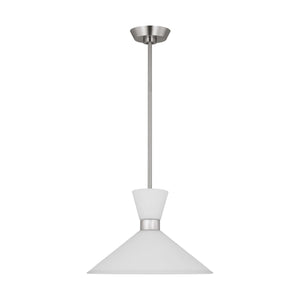 Visual Comfort Studio - DJP1091BS - One Light Pendant - Belcarra - Brushed Steel