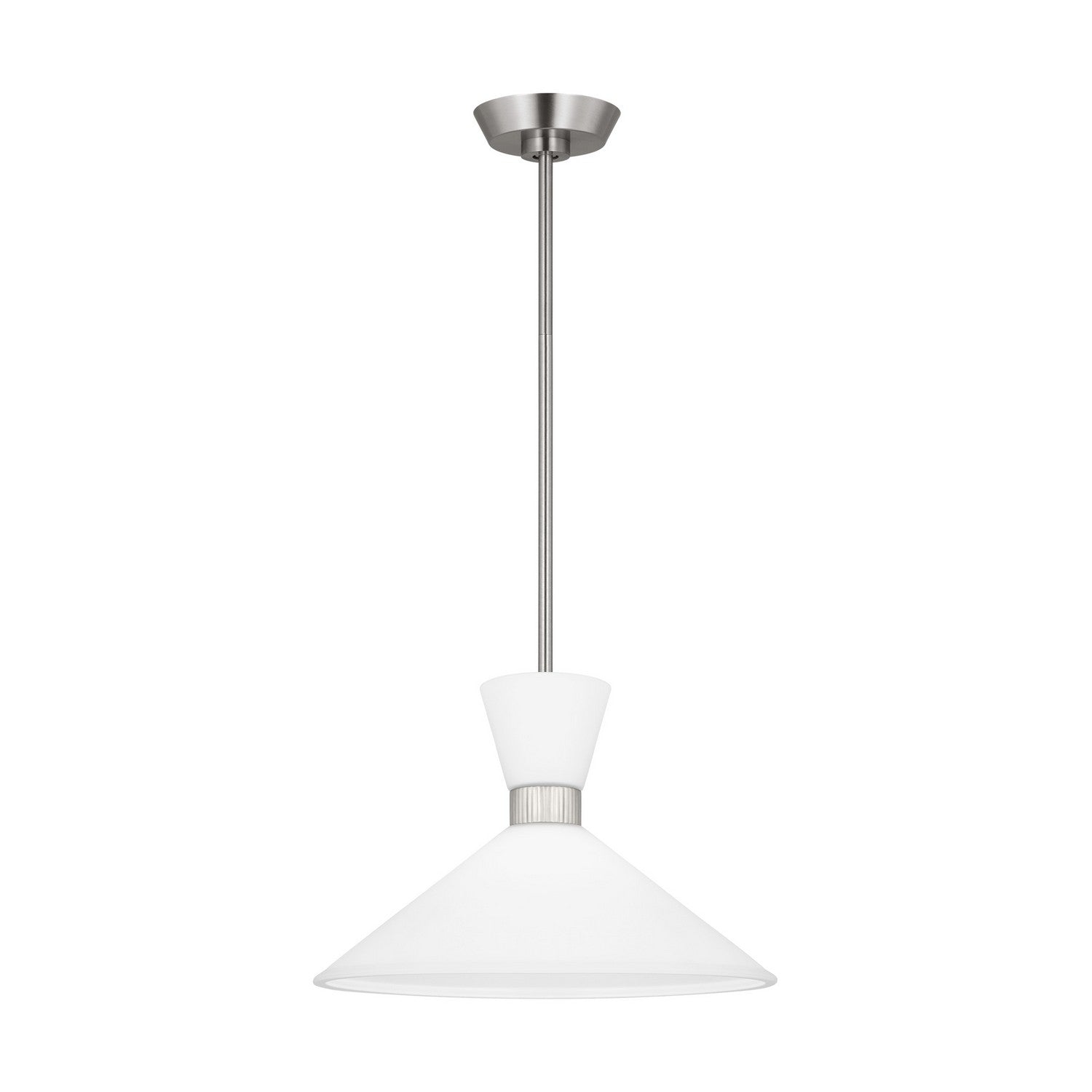 Visual Comfort Studio - DJP1091BS - One Light Pendant - Belcarra - Brushed Steel