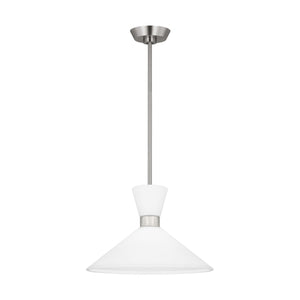 Visual Comfort Studio - DJP1091BS - One Light Pendant - Belcarra - Brushed Steel