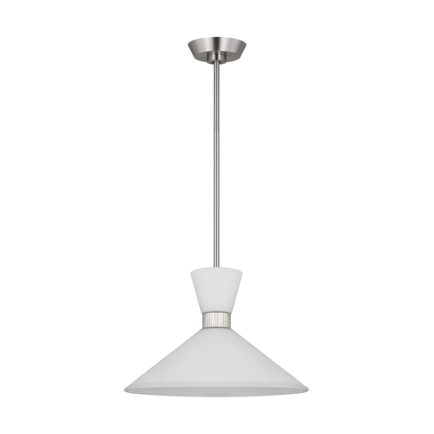 Visual Comfort Studio - DJP1091BS - One Light Pendant - Belcarra - Brushed Steel