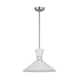 Visual Comfort Studio - DJP1091BS - One Light Pendant - Belcarra - Brushed Steel