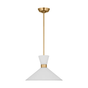 Visual Comfort Studio - DJP1091SB - One Light Pendant - Belcarra - Satin Brass