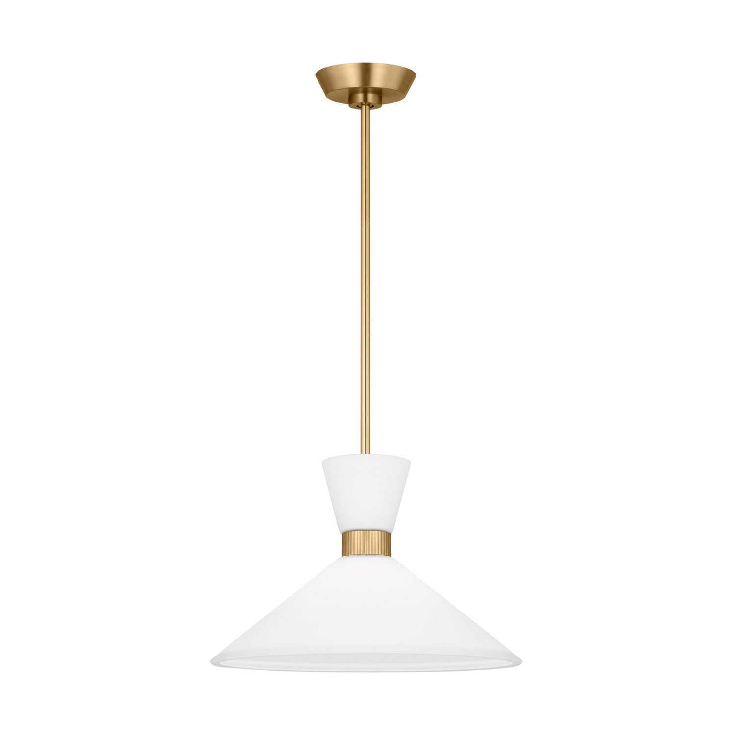 Visual Comfort Studio - DJP1091SB - One Light Pendant - Belcarra - Satin Brass