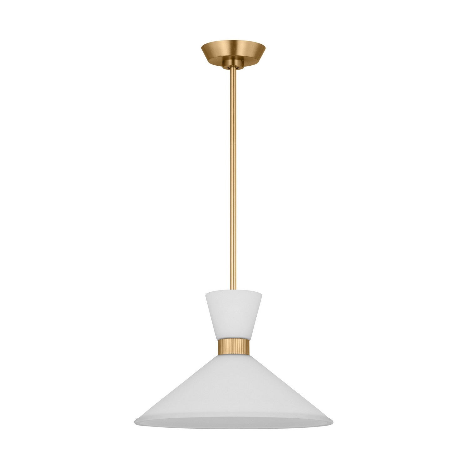 Visual Comfort Studio - DJP1091SB - One Light Pendant - Belcarra - Satin Brass