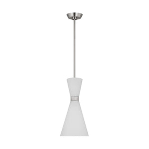 Visual Comfort Studio - DJP1101BS - One Light Pendant - Belcarra - Brushed Steel