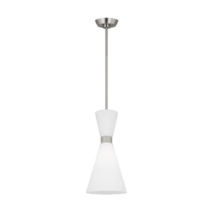 Visual Comfort Studio - DJP1101BS - One Light Pendant - Belcarra - Brushed Steel