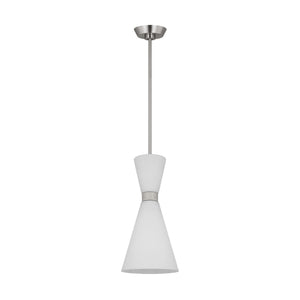 Visual Comfort Studio - DJP1101BS - One Light Pendant - Belcarra - Brushed Steel