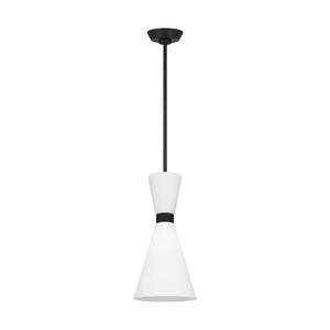 Visual Comfort Studio - DJP1101MBK - One Light Pendant - Belcarra - Midnight Black