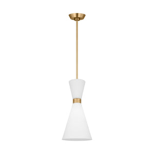 Visual Comfort Studio - DJP1101SB - One Light Pendant - Belcarra - Satin Brass