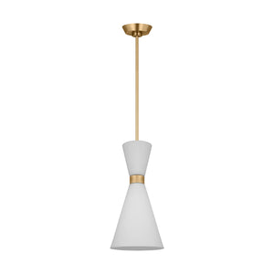 Visual Comfort Studio - DJP1101SB - One Light Pendant - Belcarra - Satin Brass