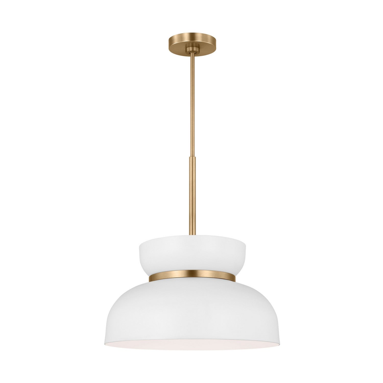 Visual Comfort Studio - DJP1111SBMWT - One Light Pendant - Pemberton - Matte White