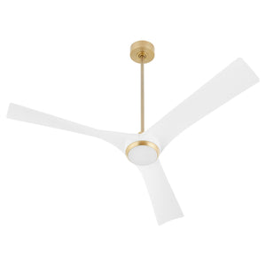 Oxygen - 3-123-640 - 58" Ceiling Fan - Ridley - Aged Brass / White