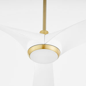 Oxygen - 3-123-640 - 58" Ceiling Fan - Ridley - Aged Brass / White