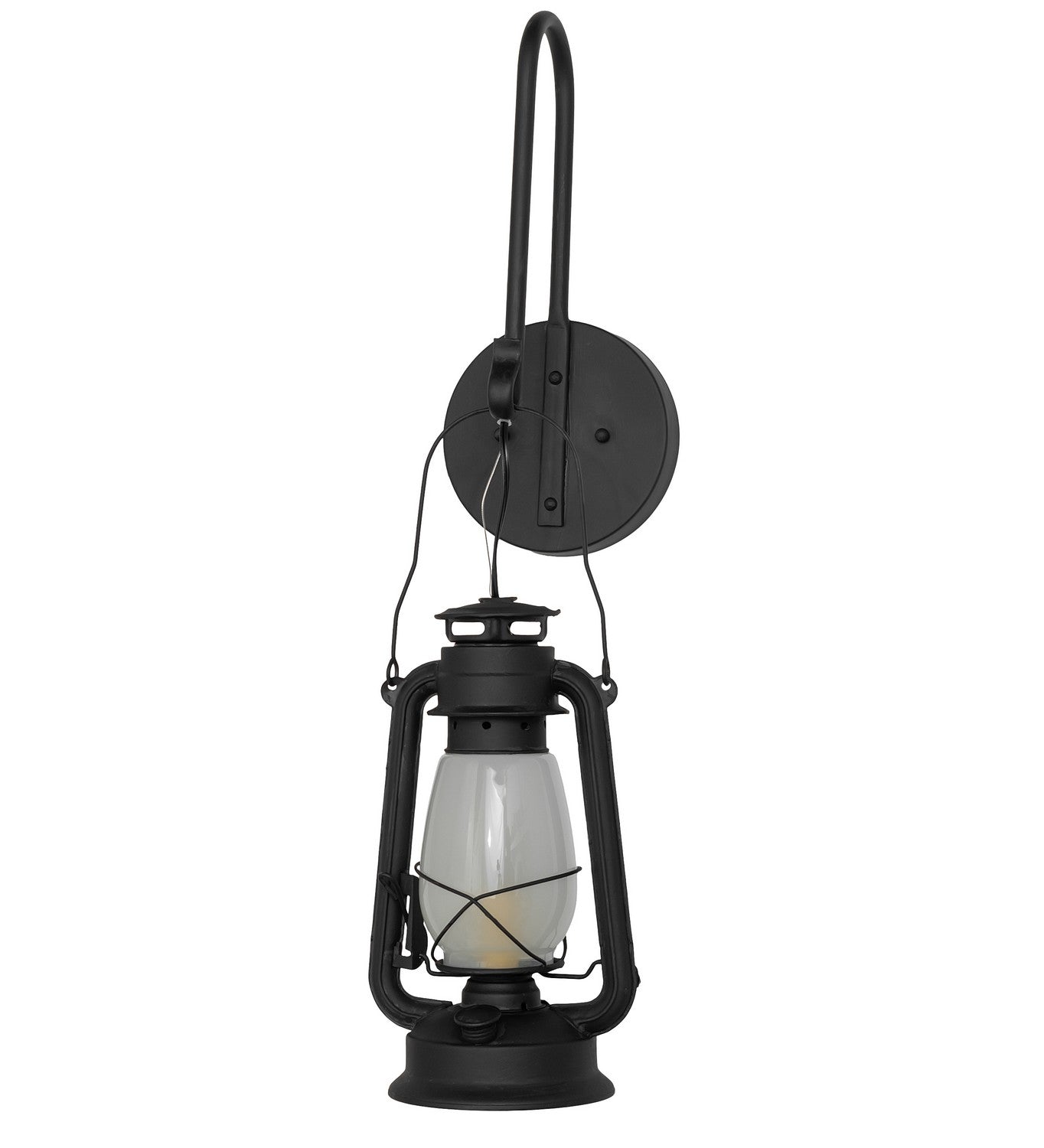 Meyda Tiffany - 259055 - One Light Wall Sconce - Miners Lantern - Costello Black