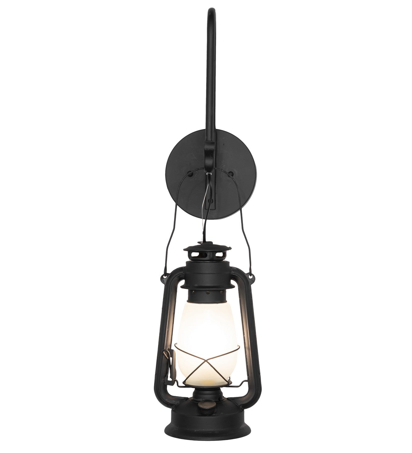 Meyda Tiffany - 259055 - One Light Wall Sconce - Miners Lantern - Costello Black