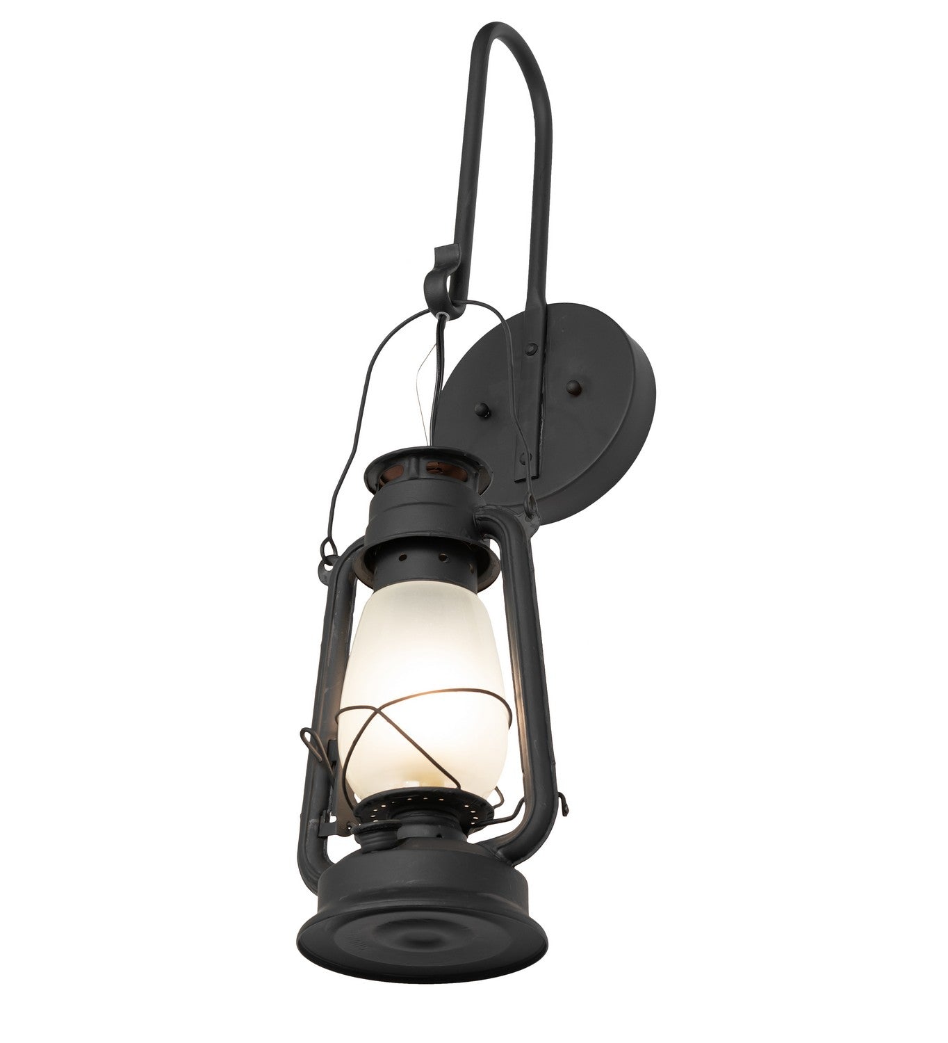 Meyda Tiffany - 259055 - One Light Wall Sconce - Miners Lantern - Costello Black