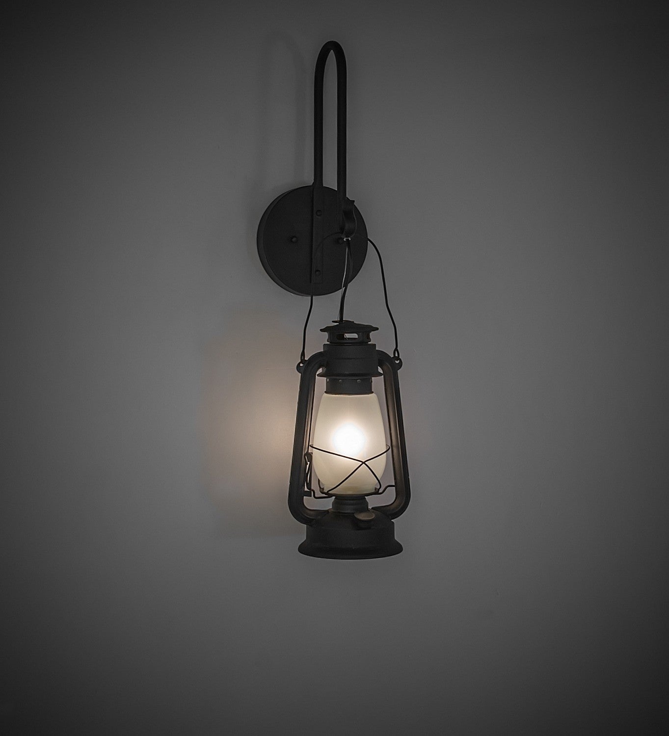 Meyda Tiffany - 259055 - One Light Wall Sconce - Miners Lantern - Costello Black