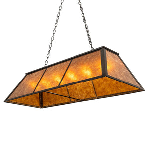 Meyda Tiffany - 259923 - Six Light Pendant - Tri-Panel - Textured Black