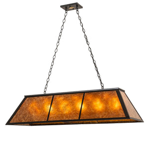 Meyda Tiffany - 259923 - Six Light Pendant - Tri-Panel - Textured Black