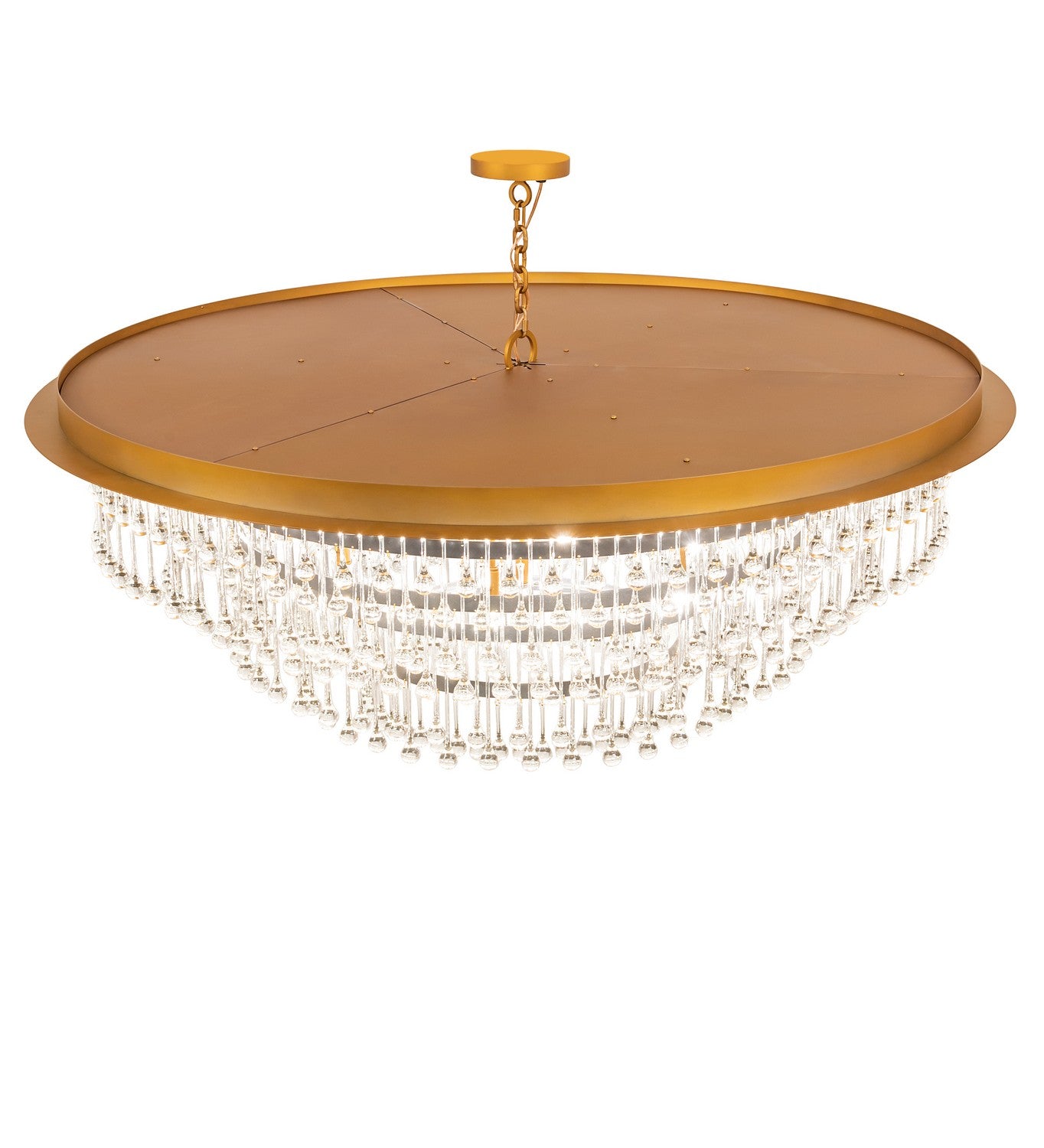 Meyda Tiffany - 260056 - LED Chandelier - Corsica - Gold Matte Over Nickel & Sparkle Silver