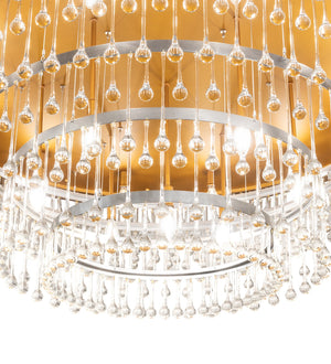 Meyda Tiffany - 260056 - LED Chandelier - Corsica - Gold Matte Over Nickel & Sparkle Silver