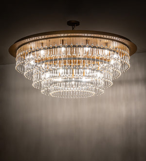 Meyda Tiffany - 260056 - LED Chandelier - Corsica - Gold Matte Over Nickel & Sparkle Silver