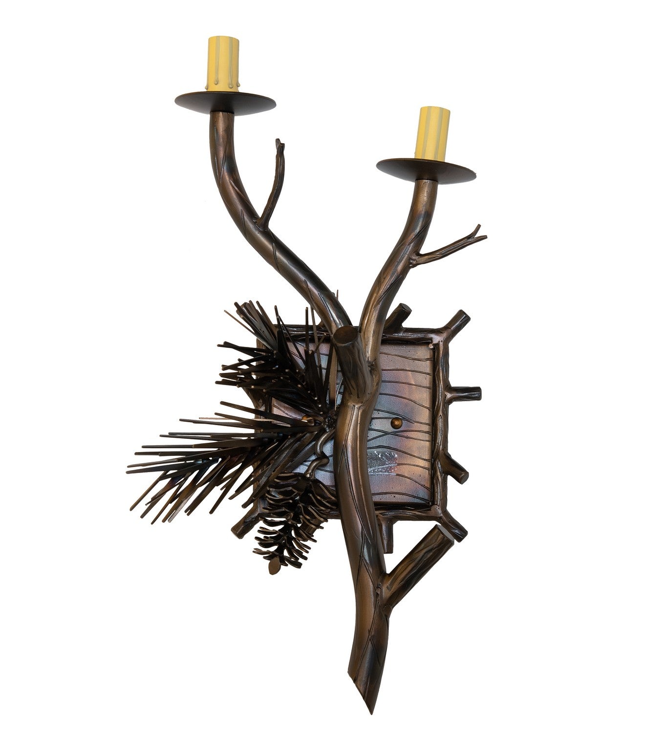 Meyda Tiffany - 261116 - Two Light Wall Sconce - Pinewood - Light Burnished Antique Copper