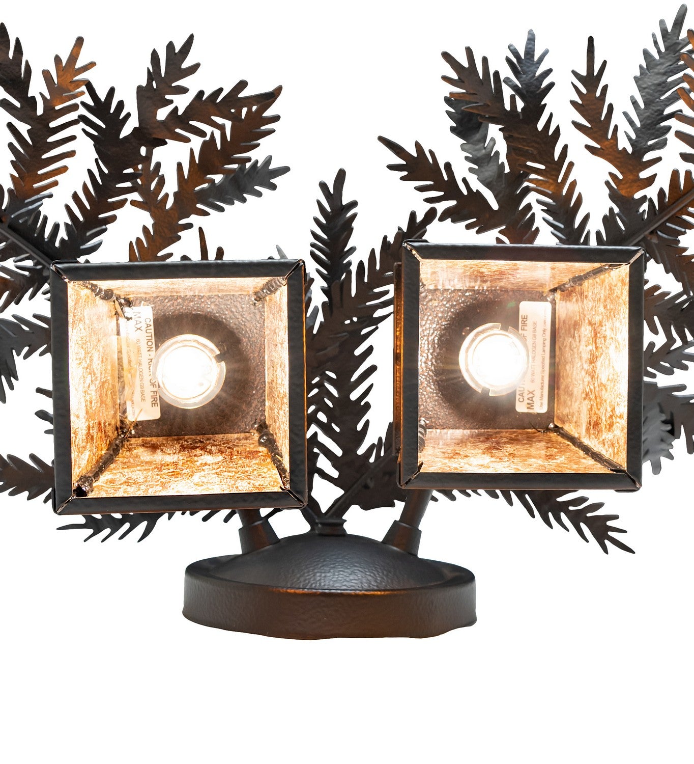 Meyda Tiffany - 261860 - Two Light Wall Sconce - Pine Branch - Black Satin Wrought Iron