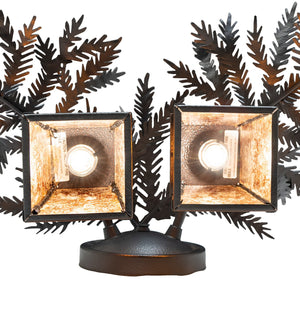 Meyda Tiffany - 261860 - Two Light Wall Sconce - Pine Branch - Black Satin Wrought Iron