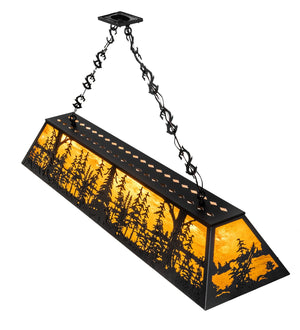 Meyda Tiffany - 261972 - 11 Light Pendant - Tall Pines - Textured Black