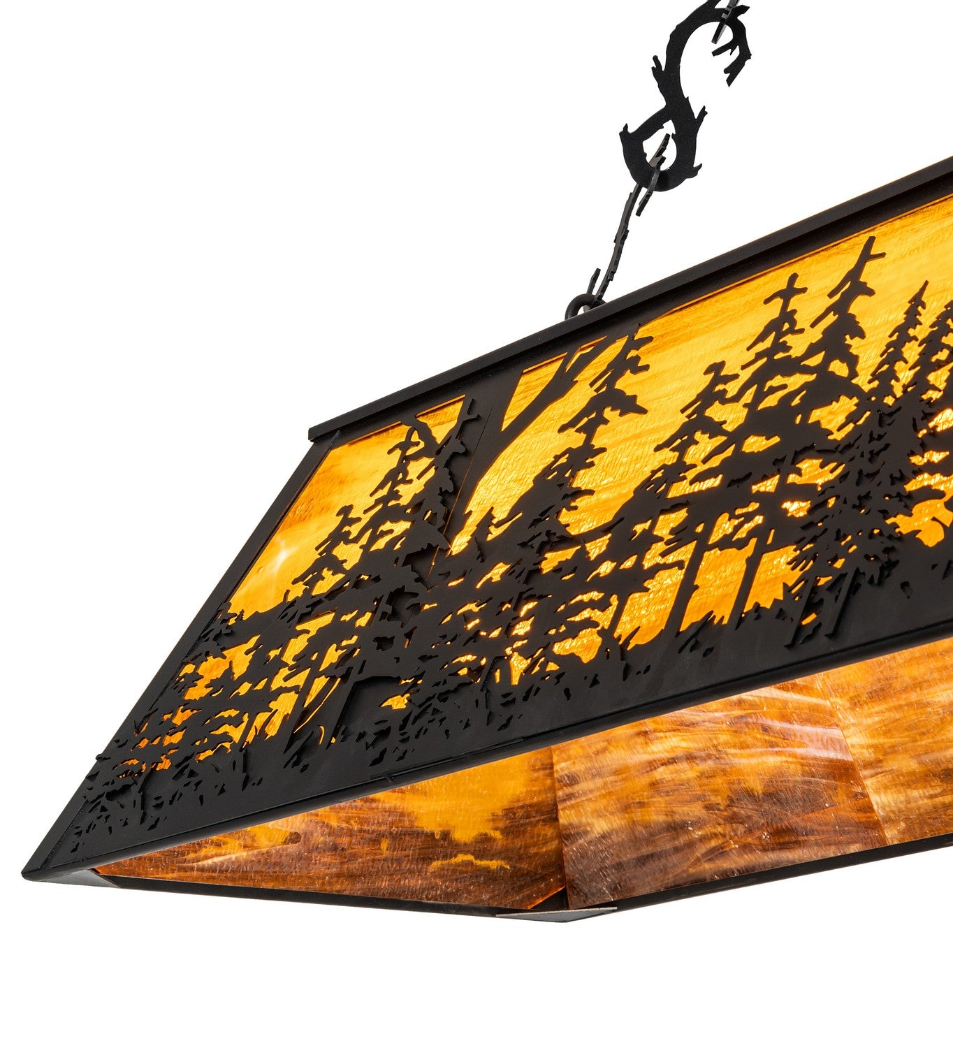 Meyda Tiffany - 261972 - 11 Light Pendant - Tall Pines - Textured Black