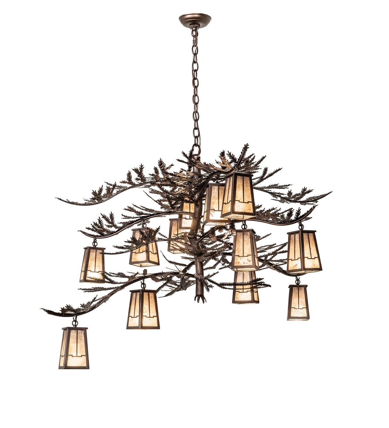 Meyda Tiffany - 262112 - 12 Light Chandelier - Pine Branch - Mahogany Bronze