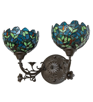 Meyda Tiffany - 262689 - Two Light Wall Sconce - Nightfall Wisteria