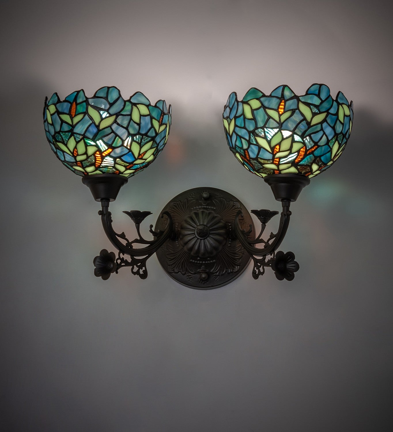 Meyda Tiffany - 262689 - Two Light Wall Sconce - Nightfall Wisteria