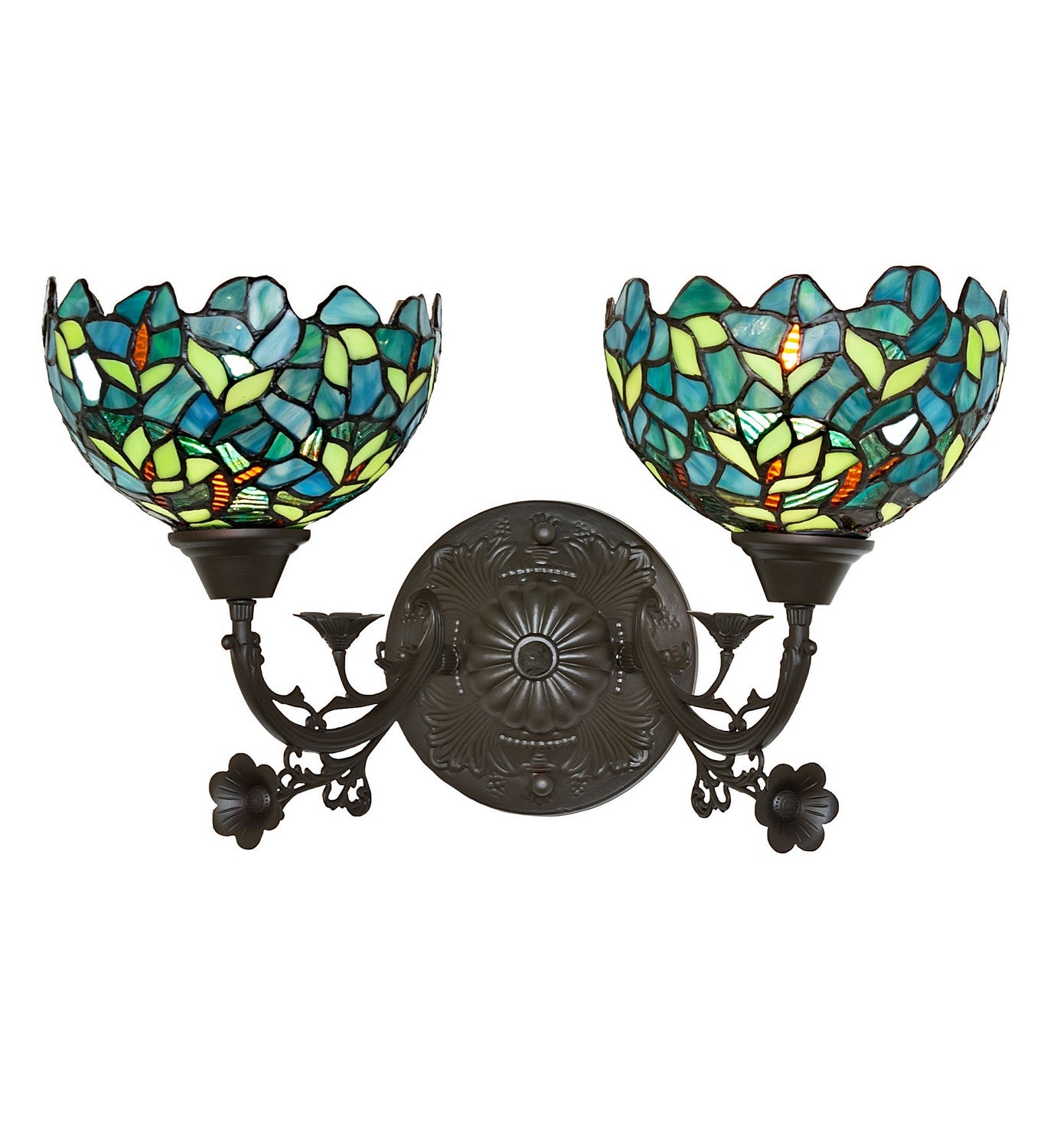 Meyda Tiffany - 262689 - Two Light Wall Sconce - Nightfall Wisteria