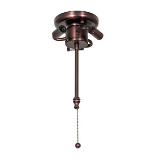 Meyda Tiffany - 263354 - Three Light Fan Light Fixture - Tiffany Wisteria - Mahogany Bronze