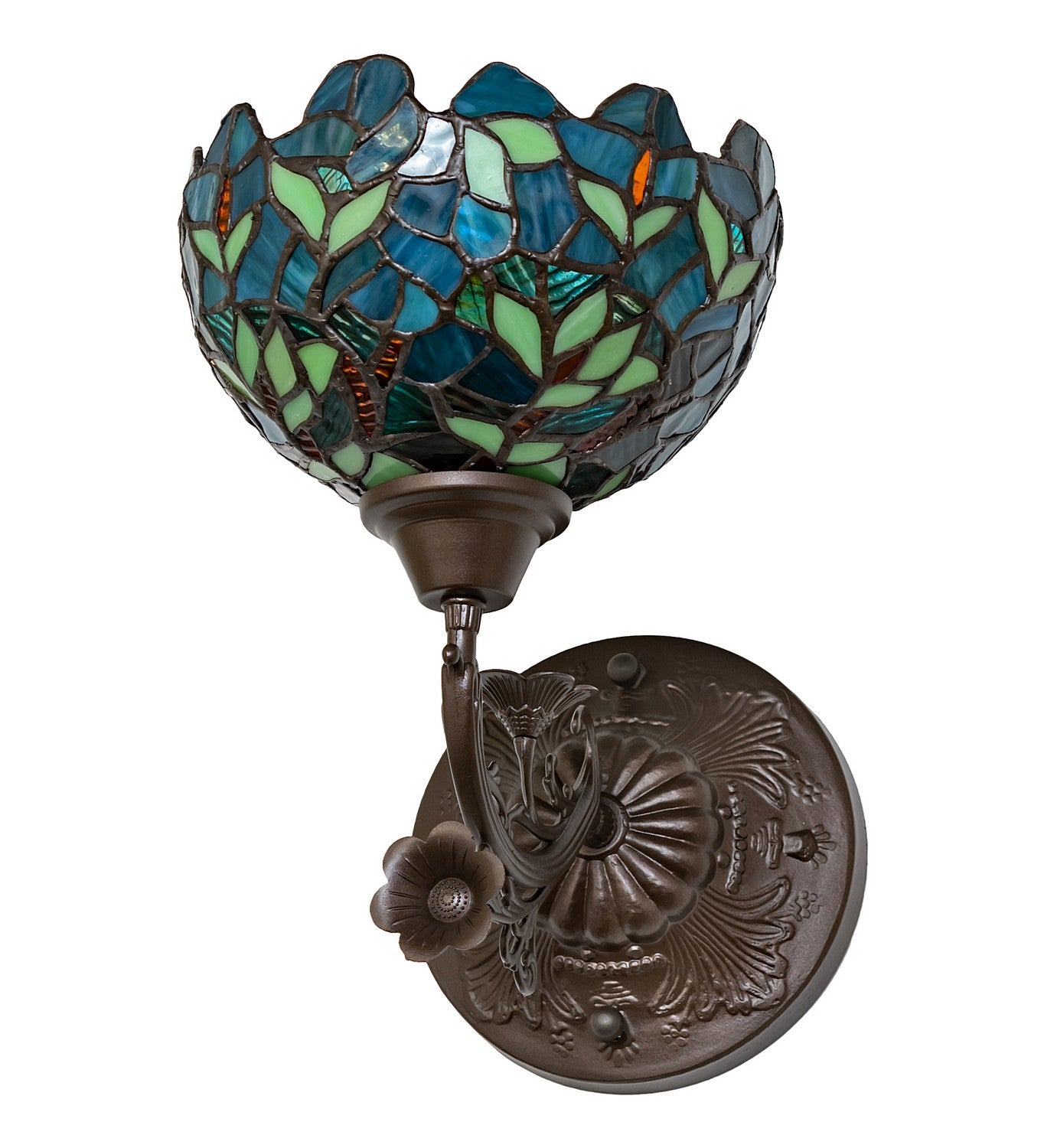 Meyda Tiffany - 263355 - One Light Wall Sconce - Nightfall Wisteria - Mahogany Bronze